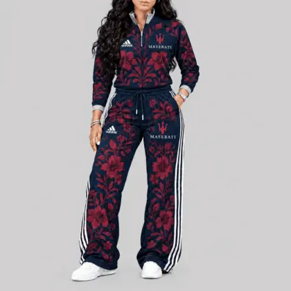 Maserati | Floral Side-Stripe Quarter-Zip + Pants