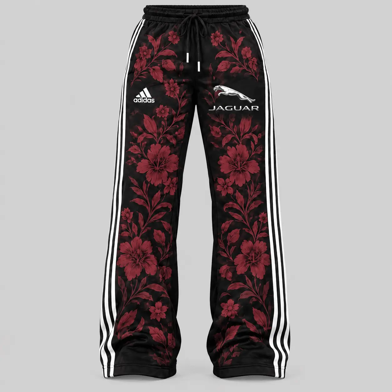 Jaguar | Floral Side-Stripe Quarter-Zip + Pants - Pants