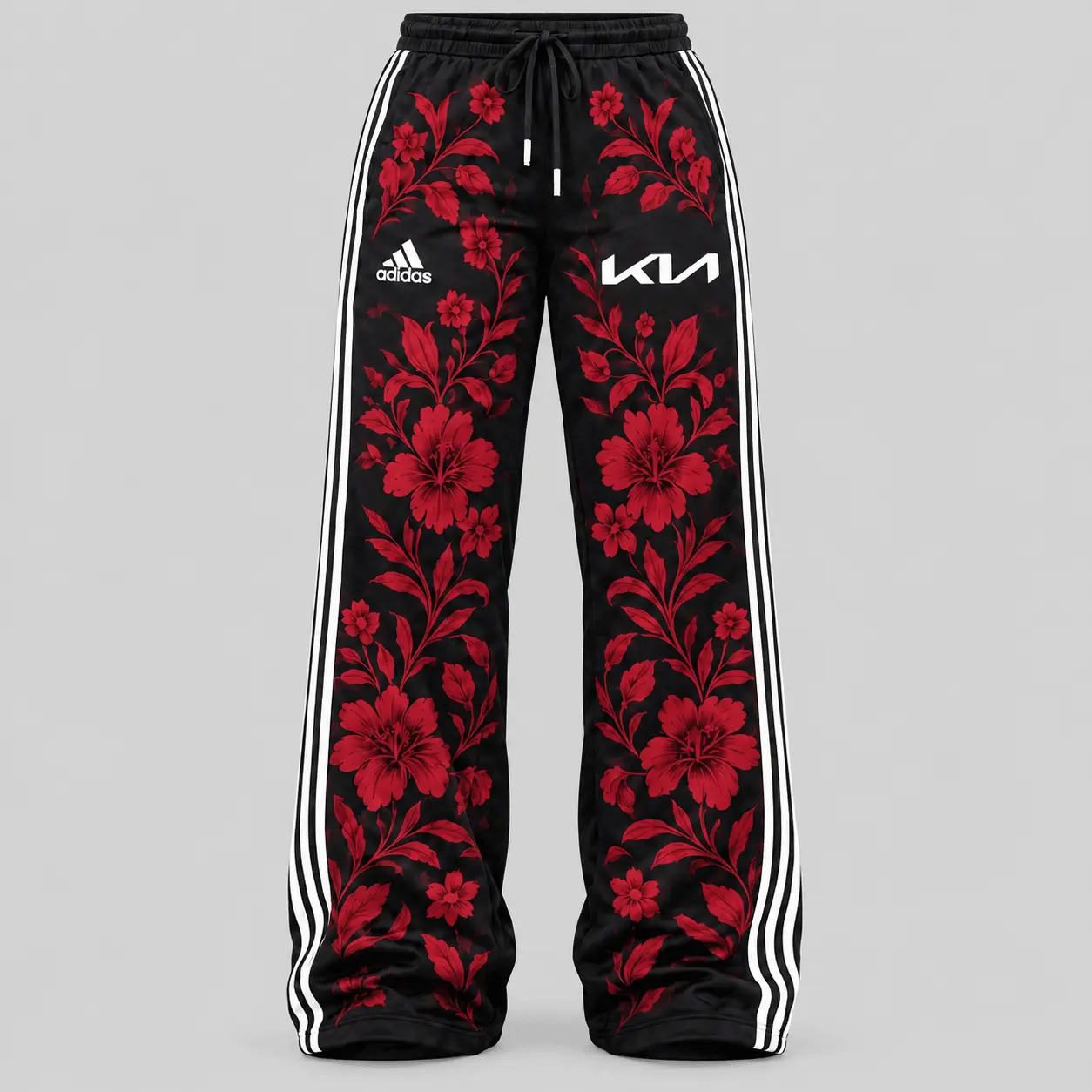 Kia | Floral Side-Stripe Quarter-Zip + Pants - Pants