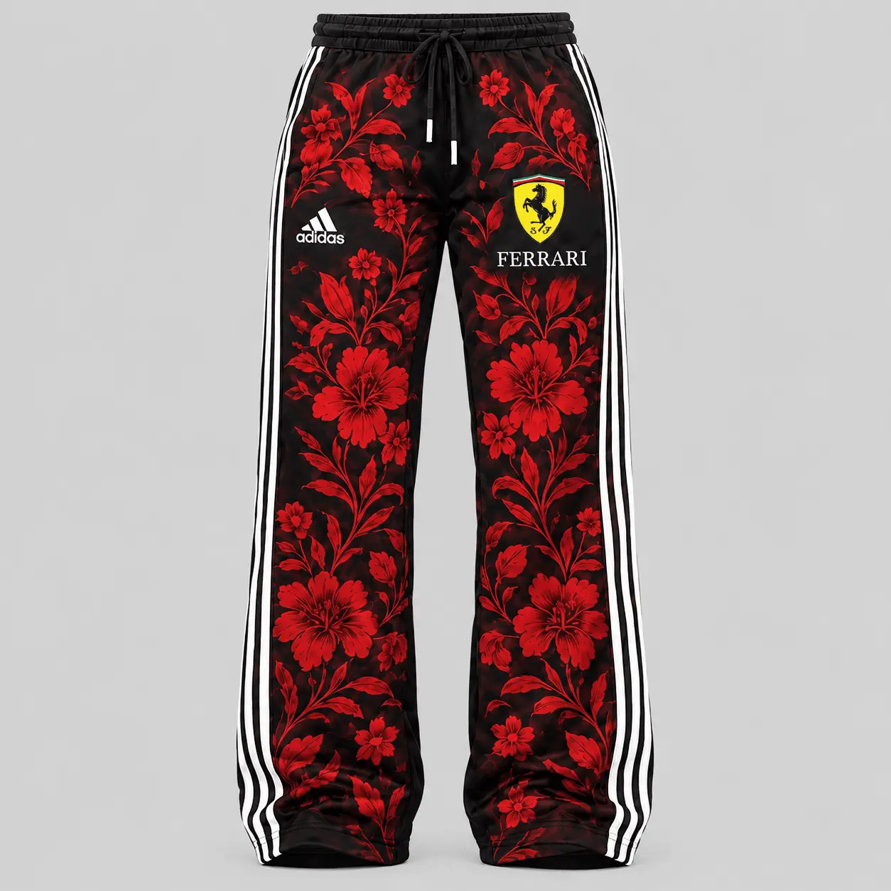 Ferrari | Floral Side-Stripe Quarter-Zip + Pants - Pants