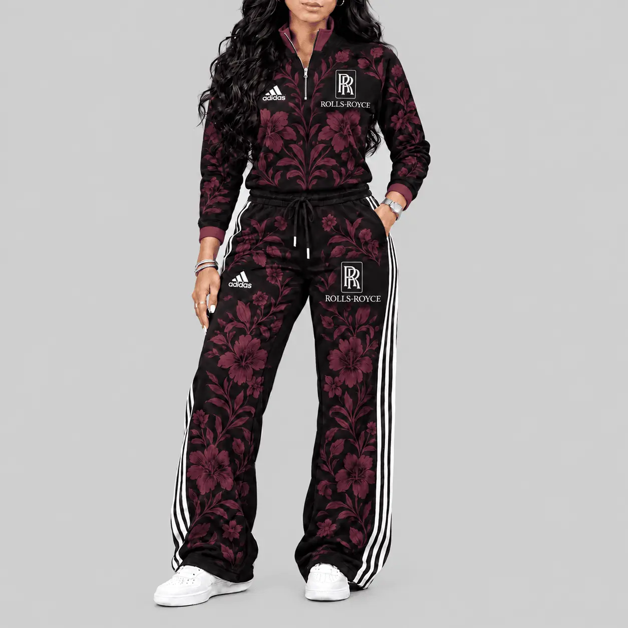Rolls-Royce | Floral Side-Stripe Quarter-Zip + Pants