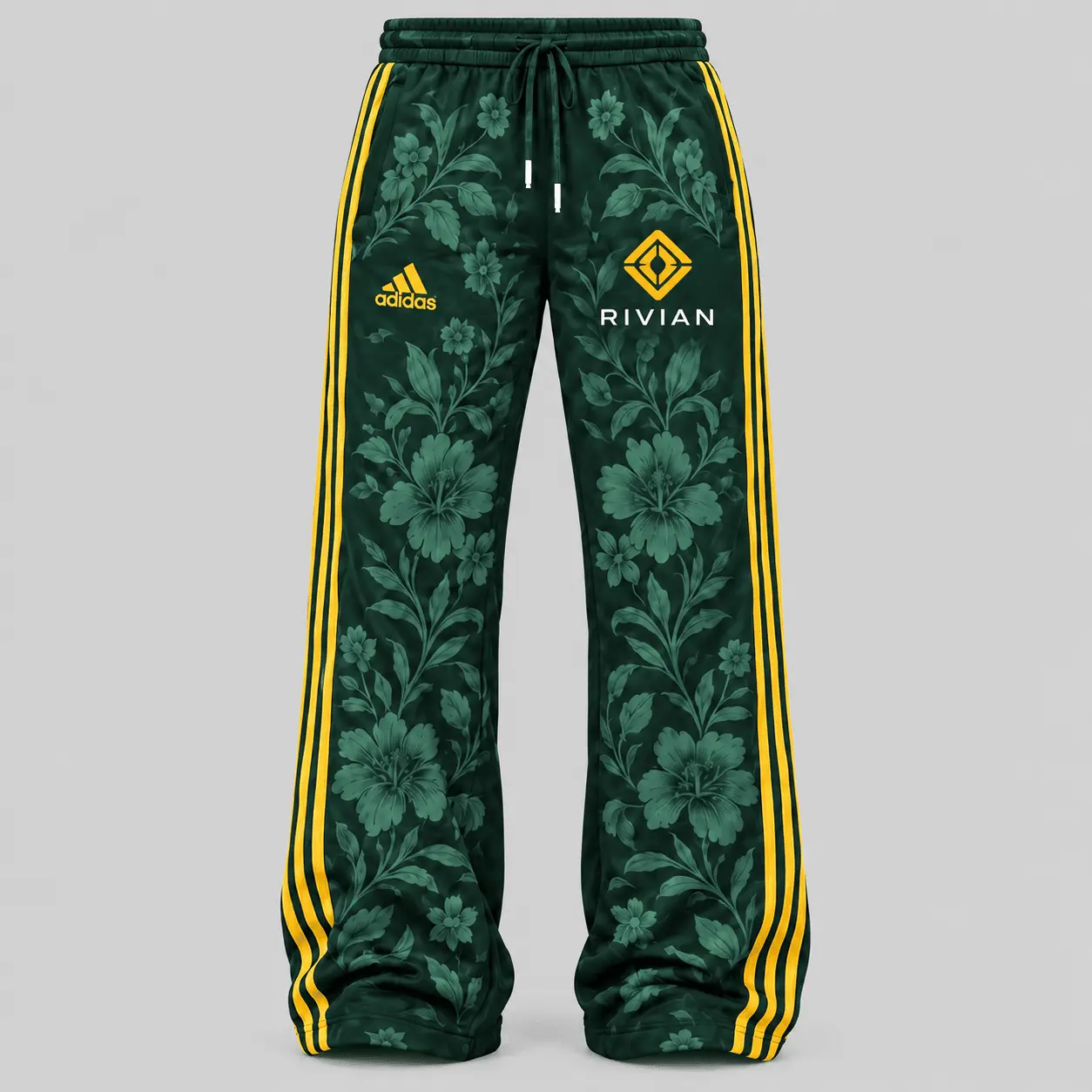 Rivian | Floral Side-Stripe Quarter-Zip + Pants - Pants
