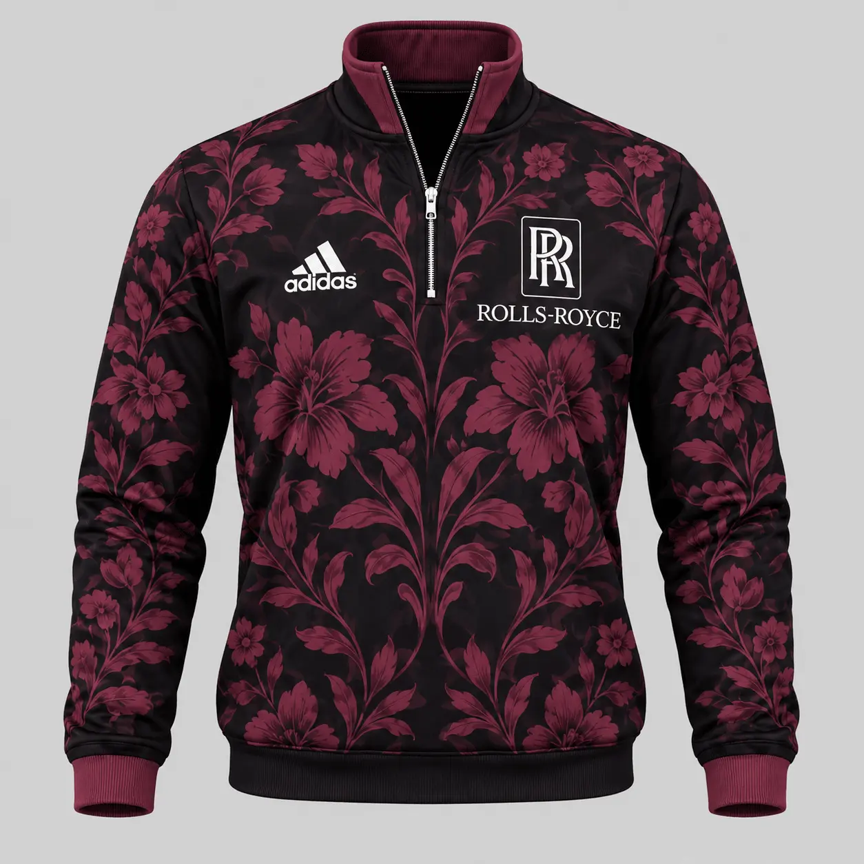 Rolls-Royce | Floral Side-Stripe Quarter-Zip + Pants - Quarter-Zip Pullover