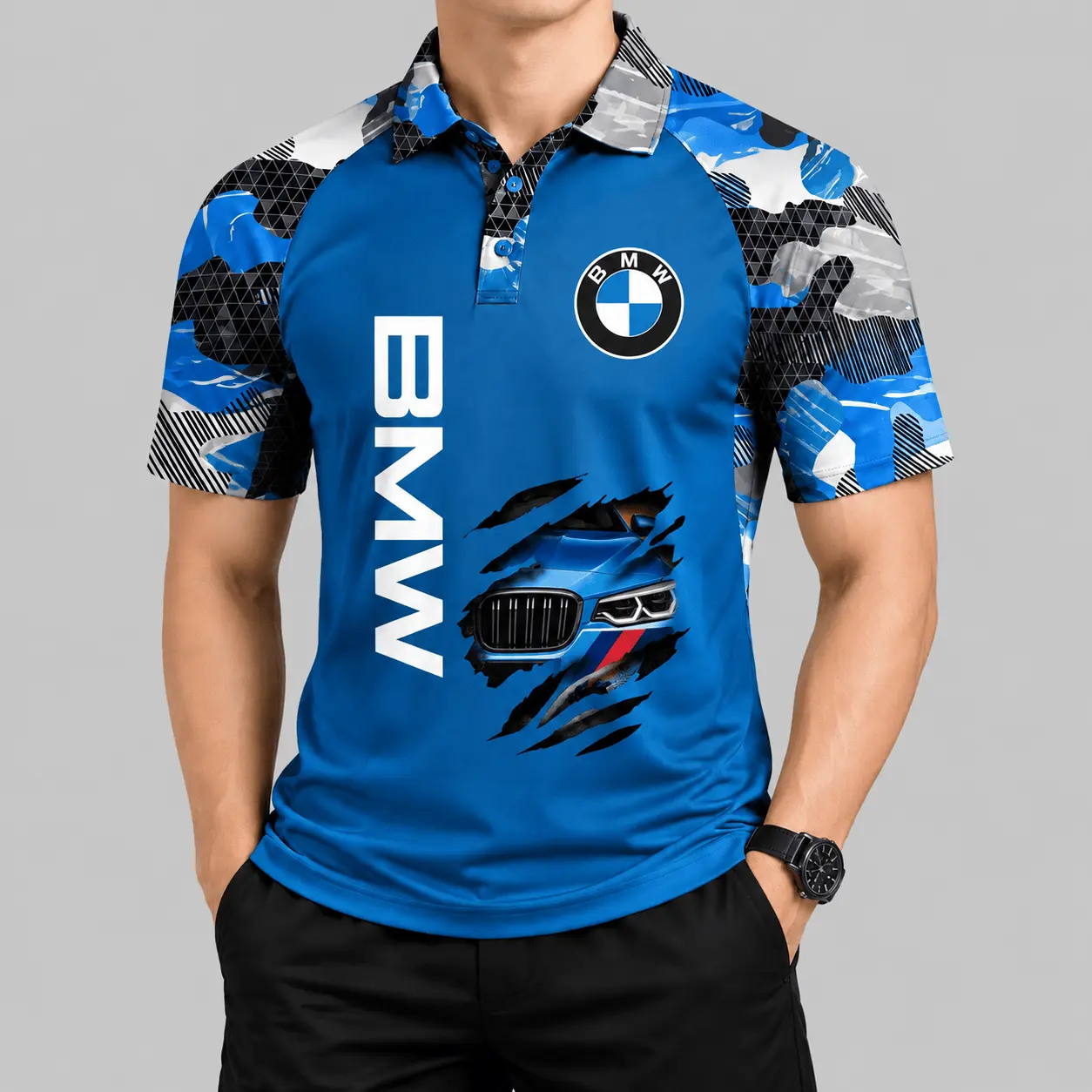 BMW | Camouflage Raglan Claw Graphic Polo