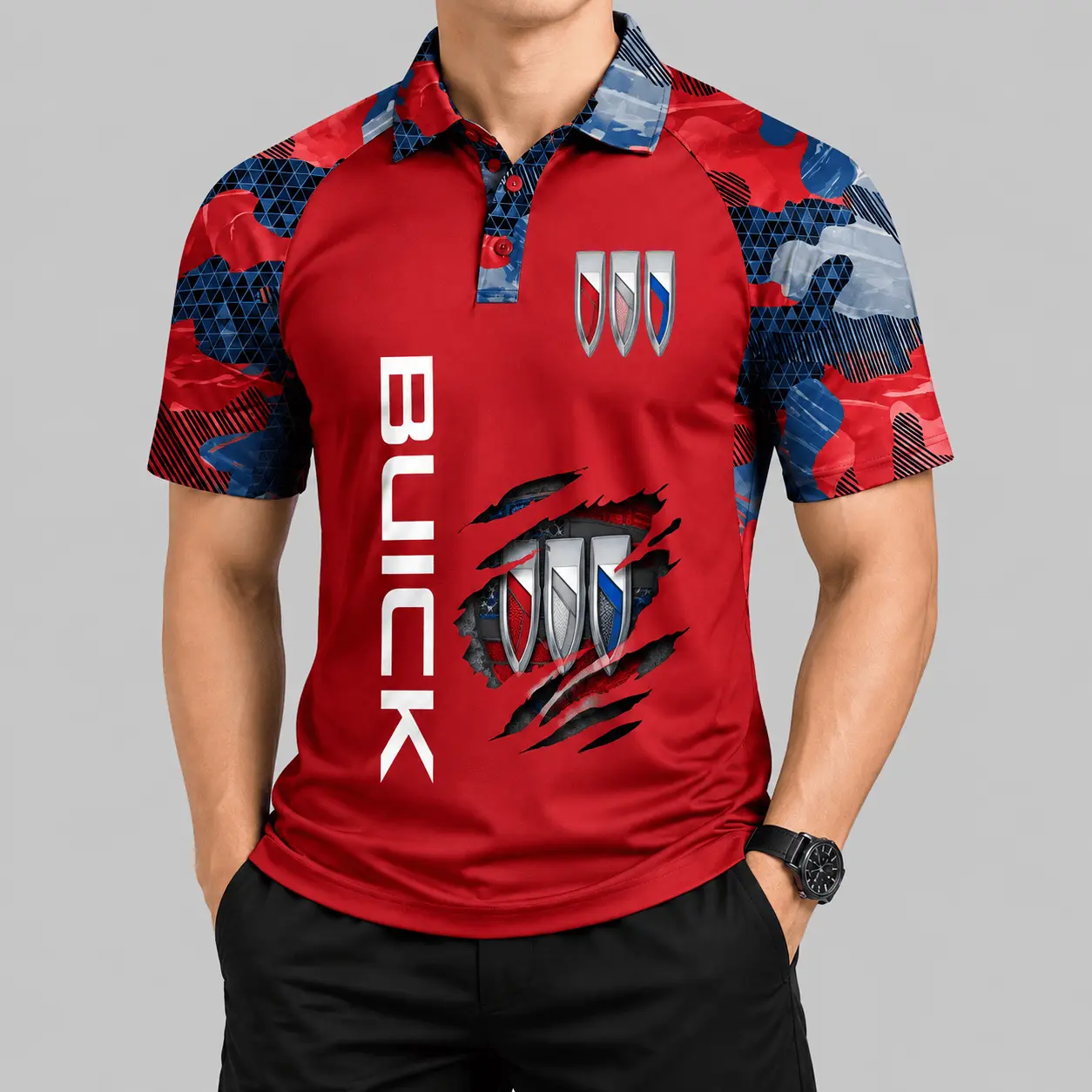 Buick | Camouflage Raglan Claw Graphic Polo
