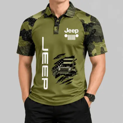 Jeep | Camouflage Raglan Claw Graphic Polo