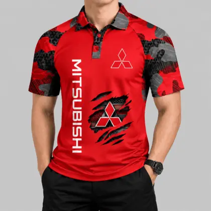 Mitsubishi | Camouflage Raglan Claw Graphic Polo