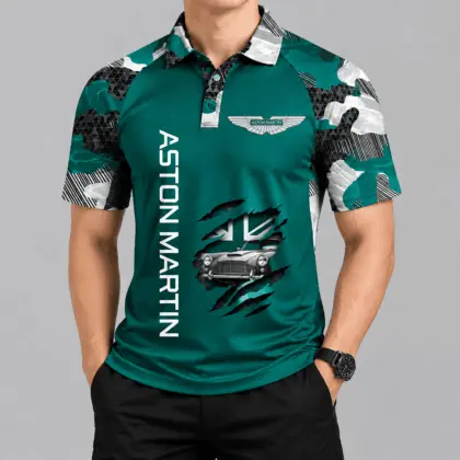 Aston Martin | Camouflage Raglan Claw Graphic Polo