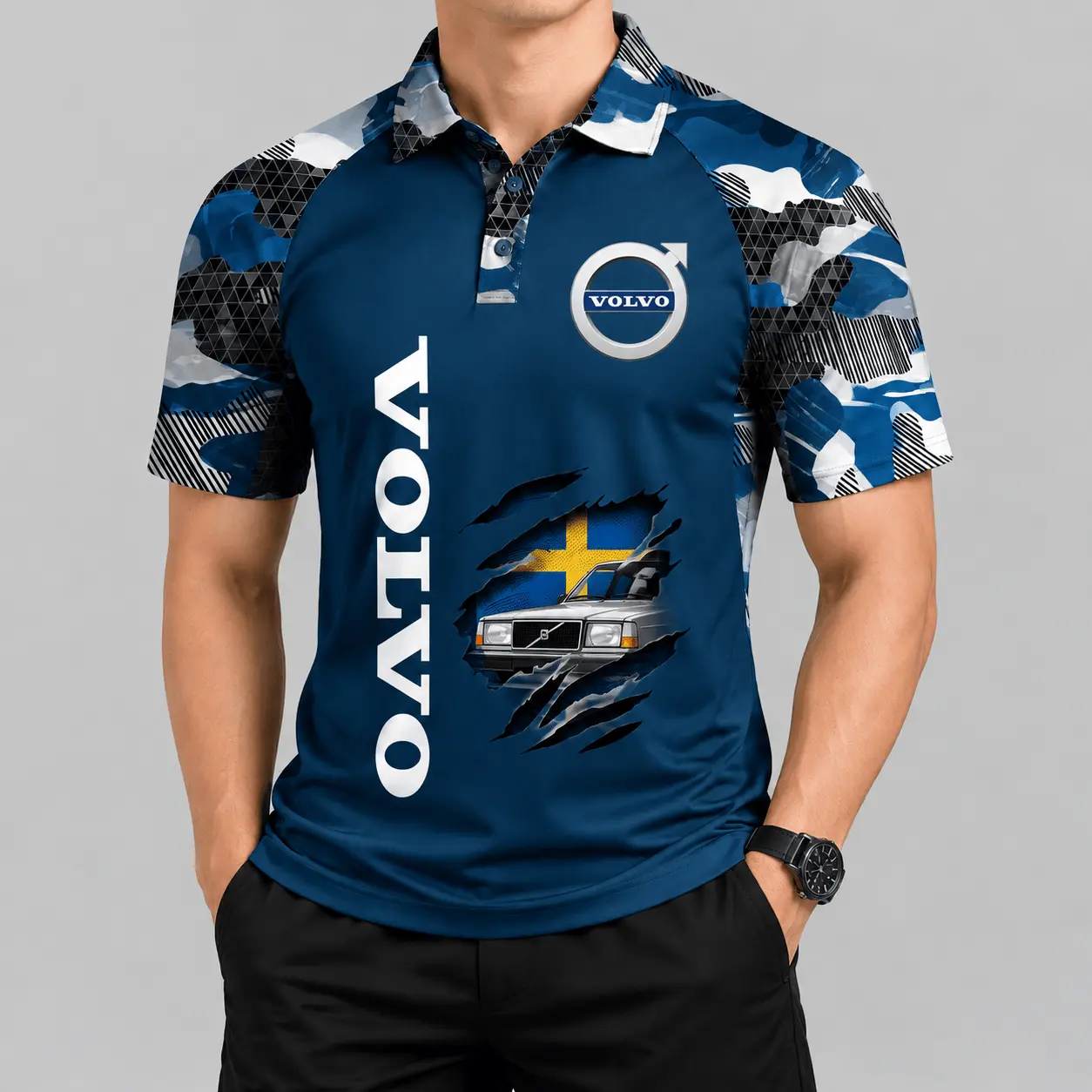 Volvo | Camouflage Raglan Claw Graphic Polo
