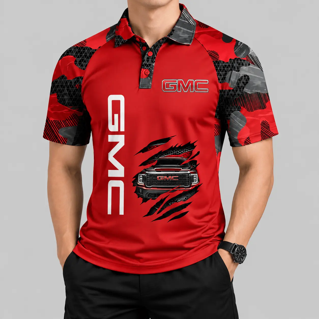 GMC | Camouflage Raglan Claw Graphic Polo