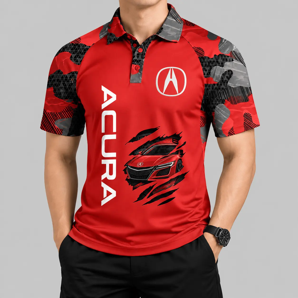 Acura | Camouflage Raglan Claw Graphic Polo