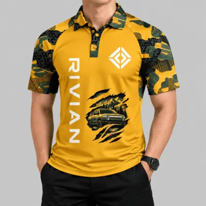 Rivian | Camouflage Raglan Claw Graphic Polo
