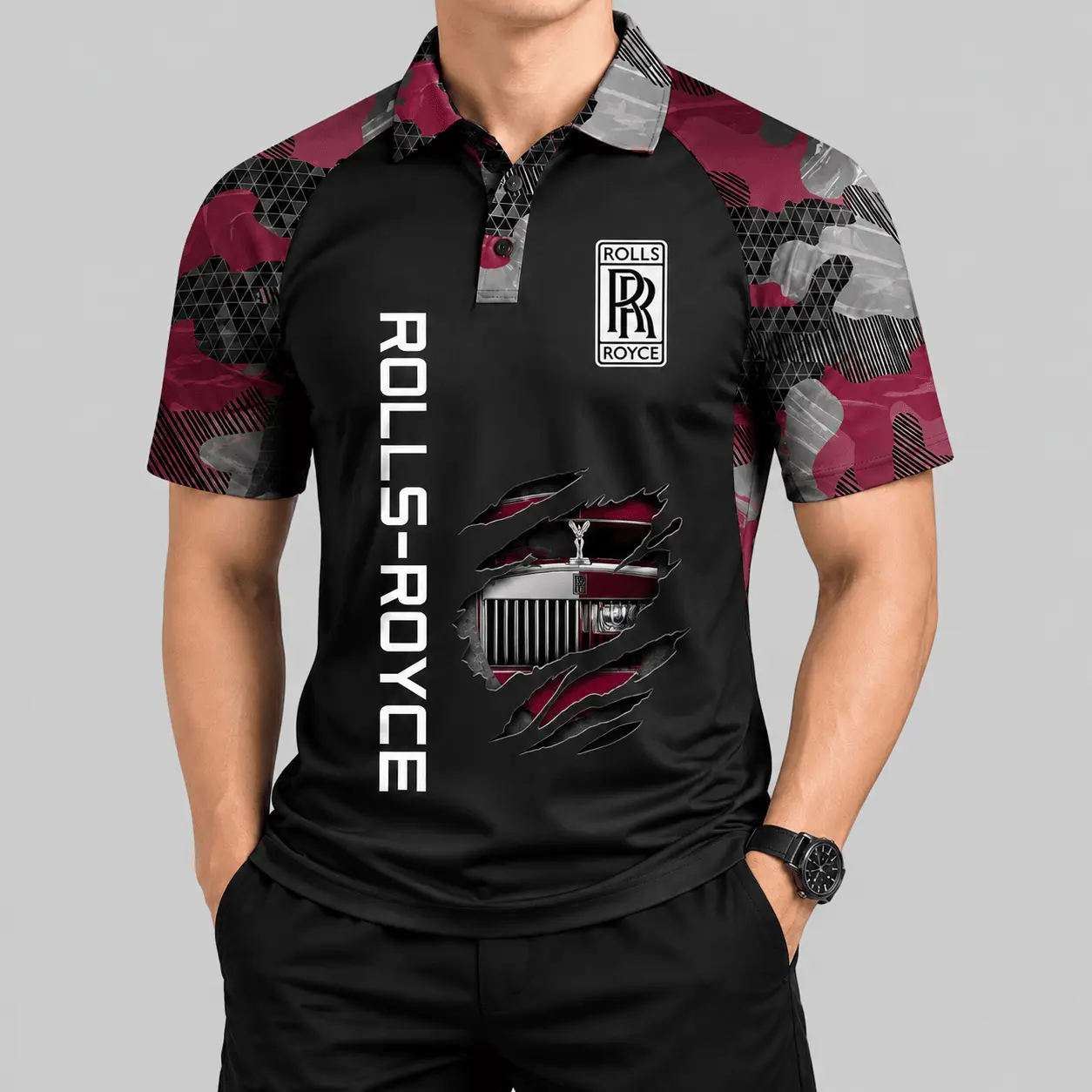 Rolls-Royce | Camouflage Raglan Claw Graphic Polo
