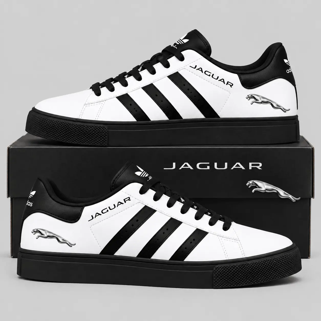Jaguar | Triple Stripe Crest Superstar Shoes