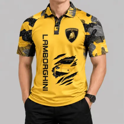 Lamborghini | Camouflage Raglan Claw Graphic Polo