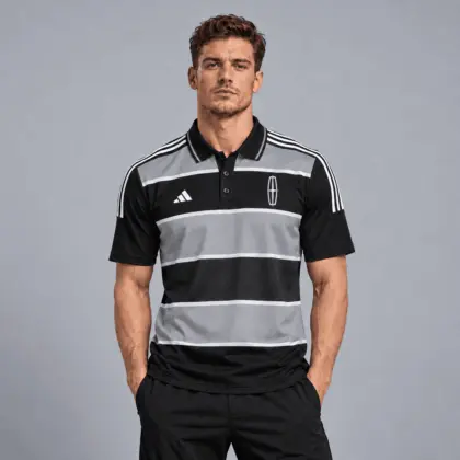 Lincoln | Heritage Broad Stripe Three Stripe Short Sleeve Athletic Polo Shirt
