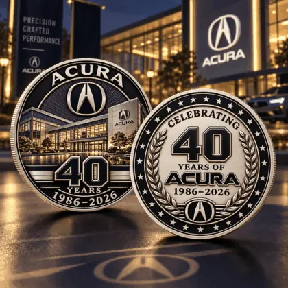 Acura | Luxury Commemorative Anniversary Double Sided Collectible Challenge Coin