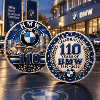 Bmw | Luxury Commemorative Anniversary Double Sided Collectible Challenge Coin