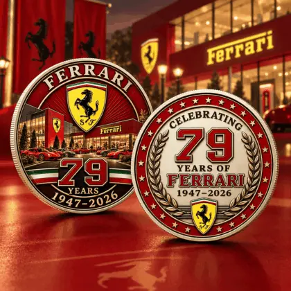 Ferrari | Luxury Commemorative Anniversary Double Sided Collectible Challenge Coin
