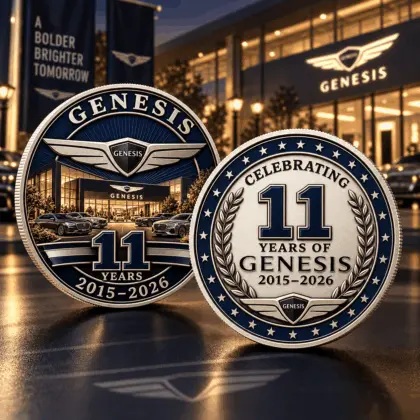 Genesis | Luxury Commemorative Anniversary Double Sided Collectible Challenge Coin