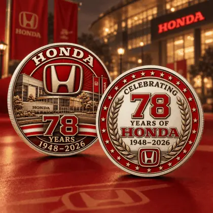 Honda | Luxury Commemorative Anniversary Double Sided Collectible Challenge Coin