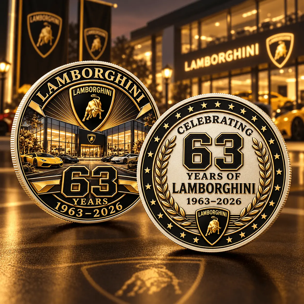 Lamborghini | Luxury Commemorative Anniversary Double Sided Collectible Challenge Coin