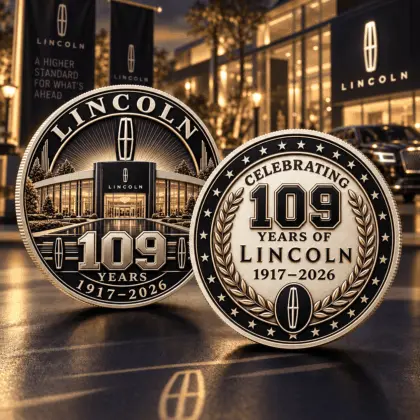 Lincoln | Luxury Commemorative Anniversary Double Sided Collectible Challenge Coin