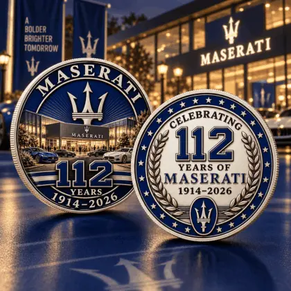 Maserati | Luxury Commemorative Anniversary Double Sided Collectible Challenge Coin