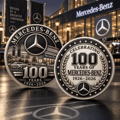 Mercedes-benz | Luxury Commemorative Anniversary Double Sided Collectible Challenge Coin