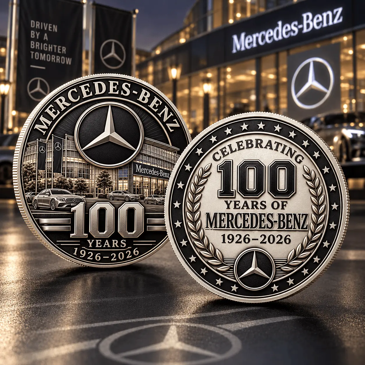 Mercedes-benz | Luxury Commemorative Anniversary Double Sided Collectible Challenge Coin