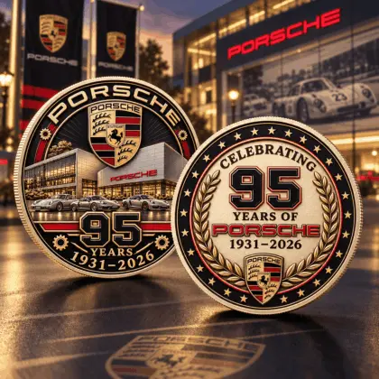 Porsche | Luxury Commemorative Anniversary Double Sided Collectible Challenge Coin