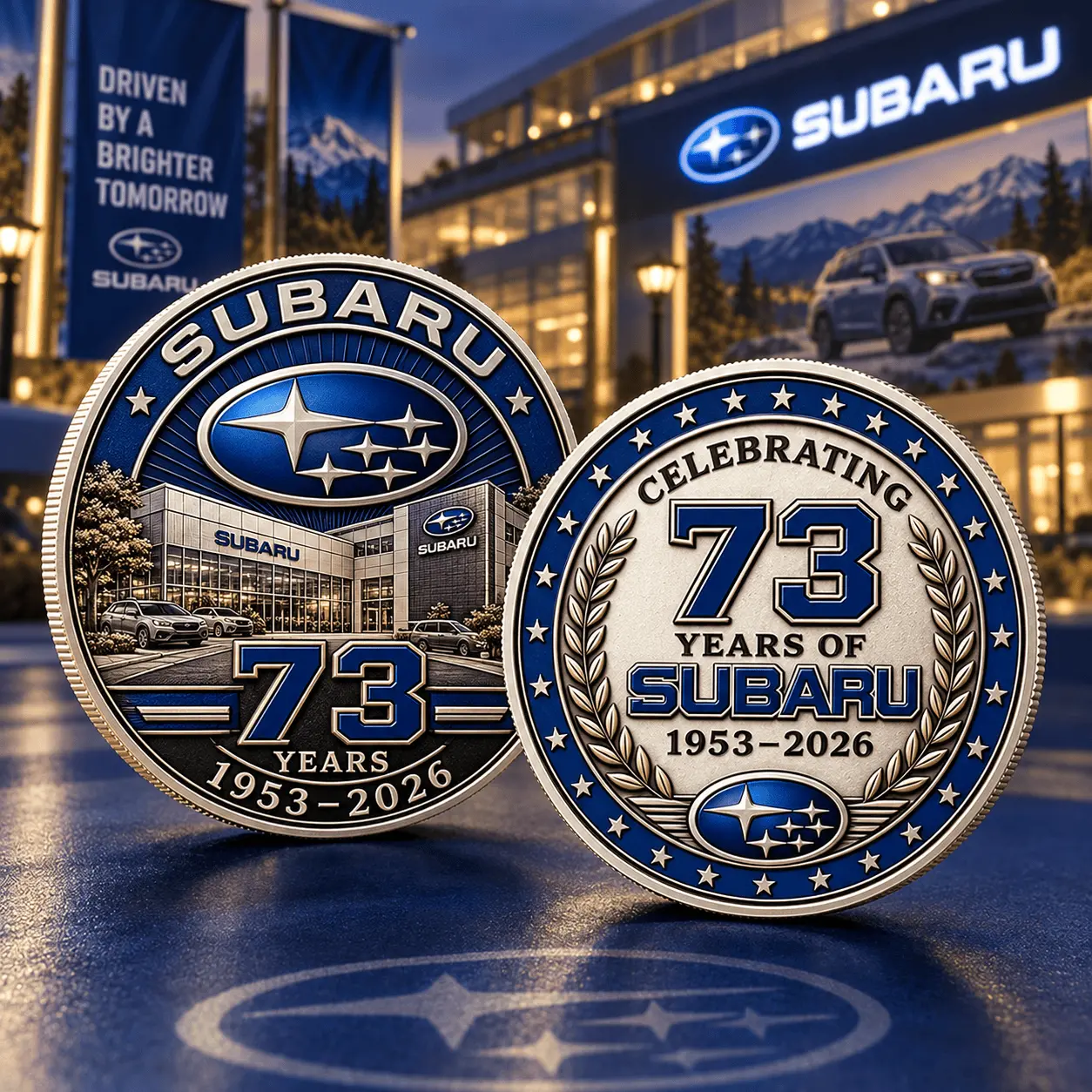 Subaru | Luxury Commemorative Anniversary Double Sided Collectible Challenge Coin