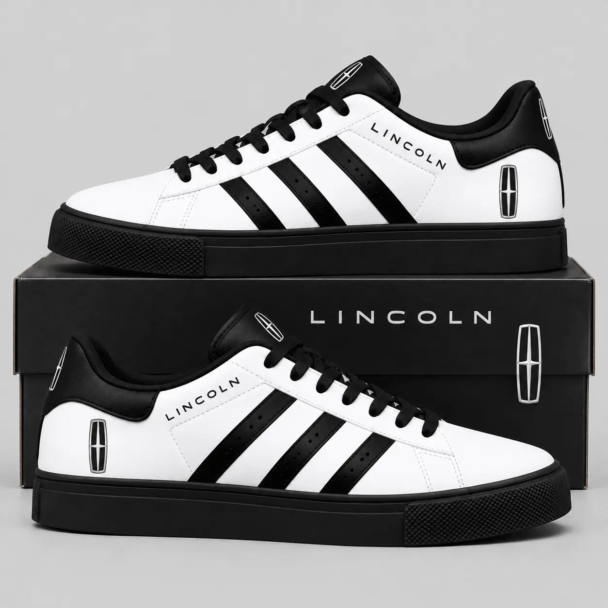 Lincoln | Triple Stripe Crest Superstar Shoes