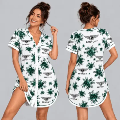 Bentley | Floral Button-Front Women Pajamas Dress