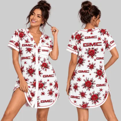 GMC | Floral Button-Front Women Pajamas Dress