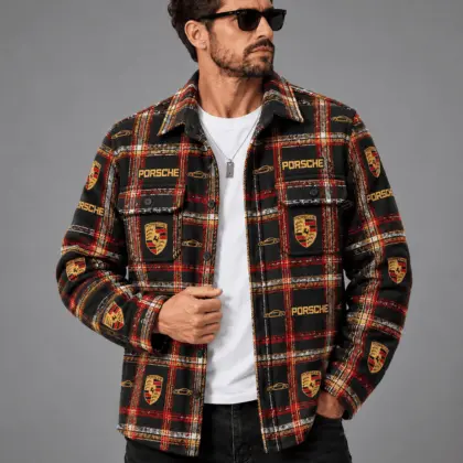 Porsche | Automotive Motif Plaid Flannel Shirt