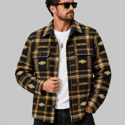 Chevrolet | Automotive Motif Plaid Flannel Shirt