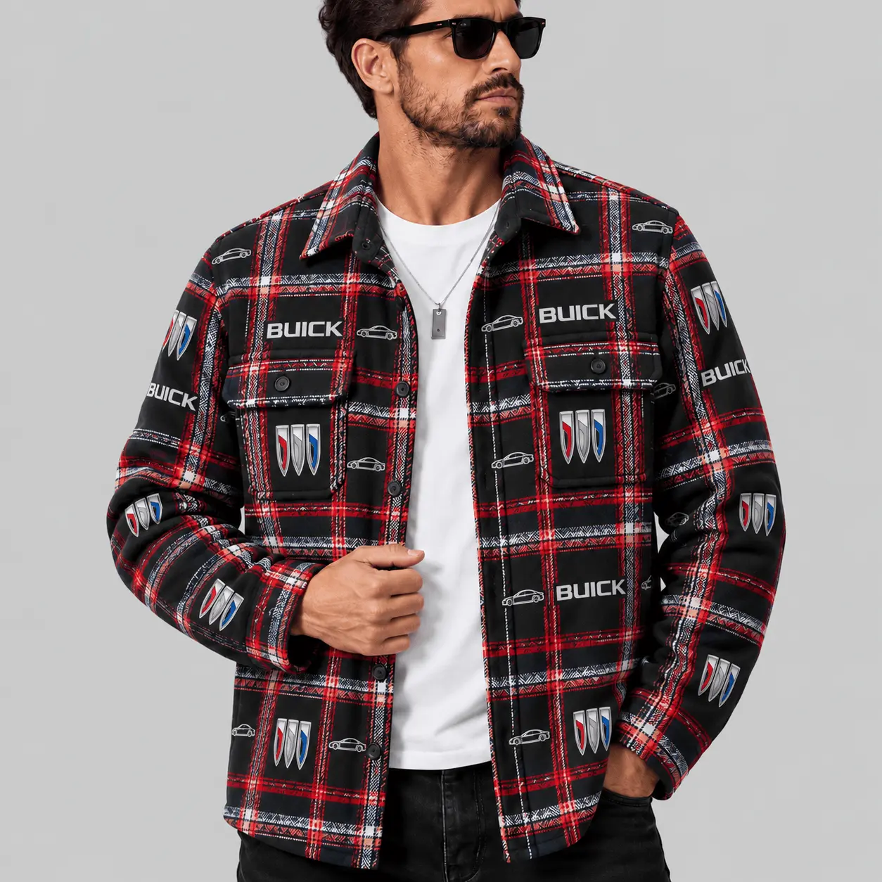 Buick | Automotive Motif Plaid Flannel Shirt