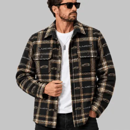Lucid | Automotive Motif Plaid Flannel Shirt