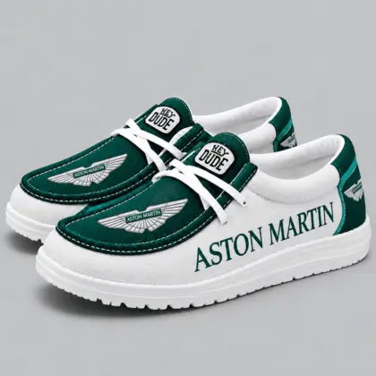 Aston Martin | Apron Toe Paneled Lace-Up Loafer Shoes