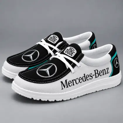 Mercedes-Benz | Apron Toe Paneled Lace-Up Loafer Shoes