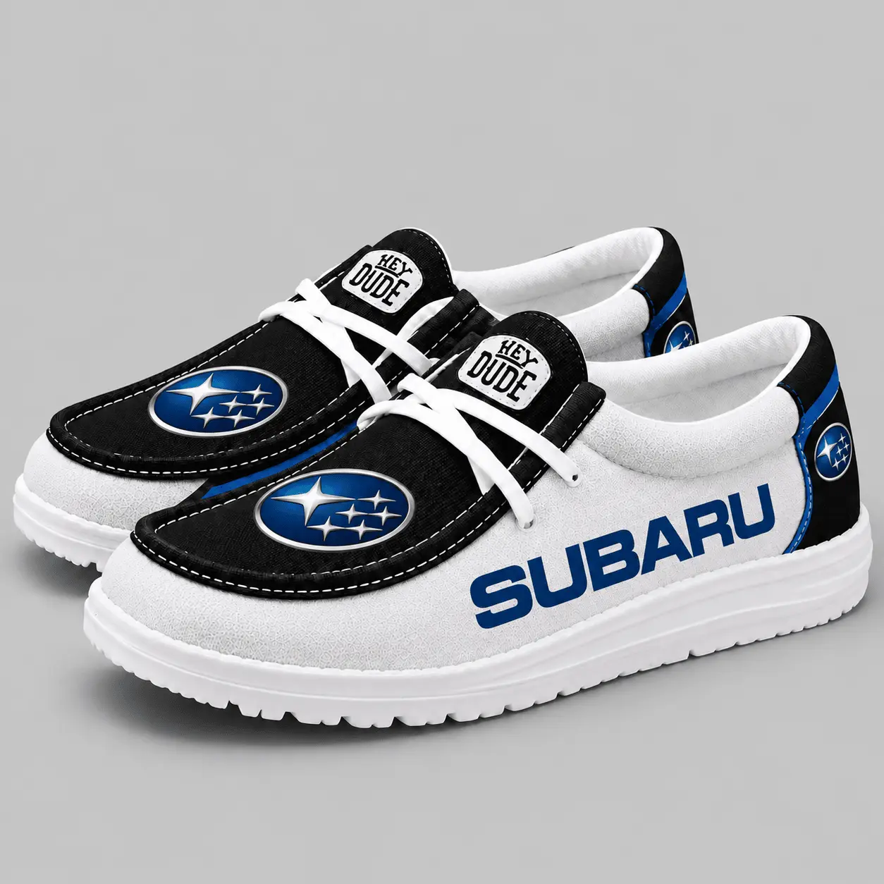 Subaru | Apron Toe Paneled Lace-Up Loafer Shoes