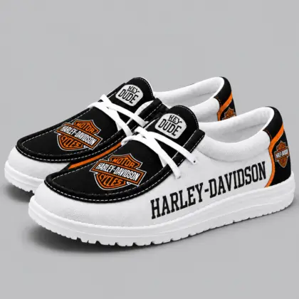Harley-Davidson | Apron Toe Paneled Lace-Up Loafer Shoes