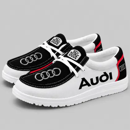 Audi | Apron Toe Paneled Lace-Up Loafer Shoes