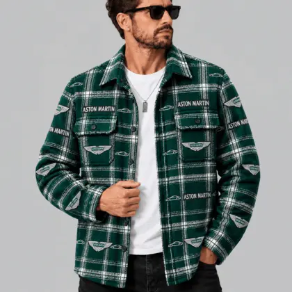 Aston Martin | Automotive Motif Plaid Flannel Shirt