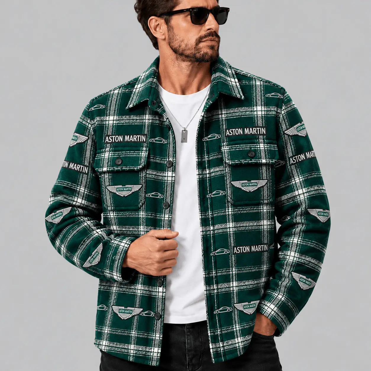 Aston Martin | Automotive Motif Plaid Flannel Shirt