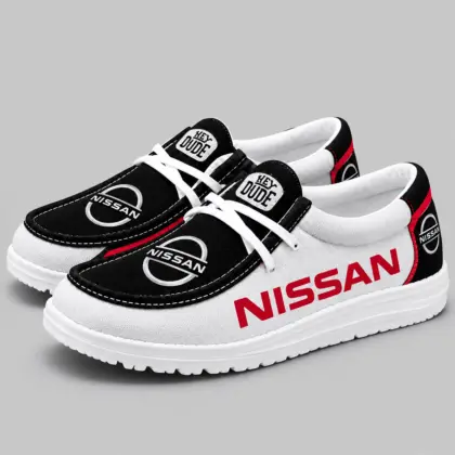 Nissan | Apron Toe Paneled Lace-Up Loafer Shoes