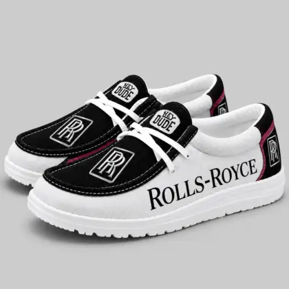 Rolls-Royce | Apron Toe Paneled Lace-Up Loafer Shoes
