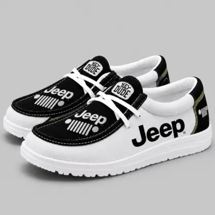 Jeep | Apron Toe Paneled Lace-Up Loafer Shoes
