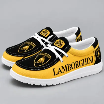 Lamborghini | Apron Toe Paneled Lace-Up Loafer Shoes